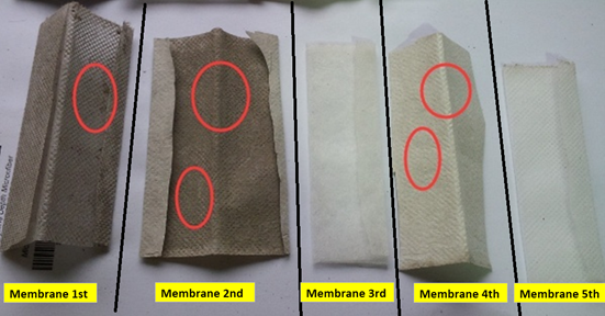 7 layers graded membrane structure